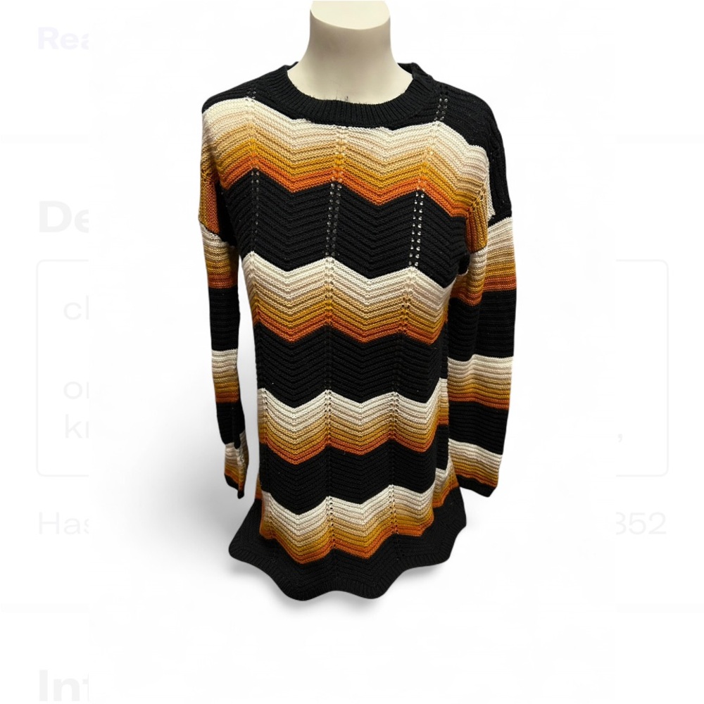 Striped Chevron Knit Sweater